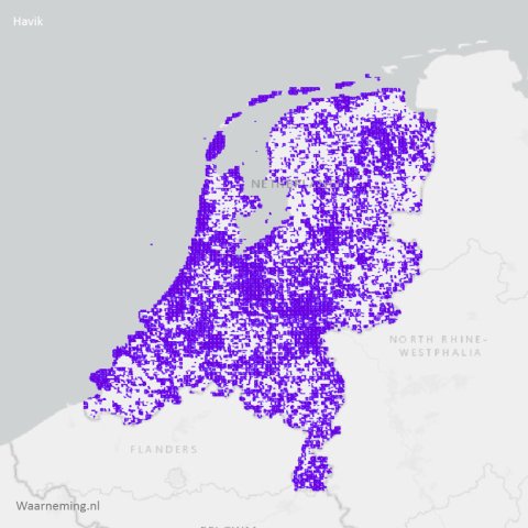 Verspreiding havik 2017-2022