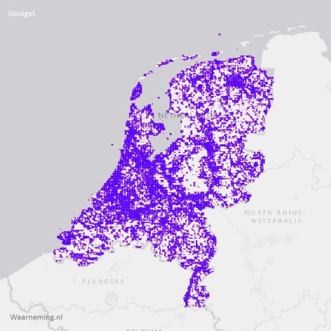 Verspreiding ijsvogel 2017-2022