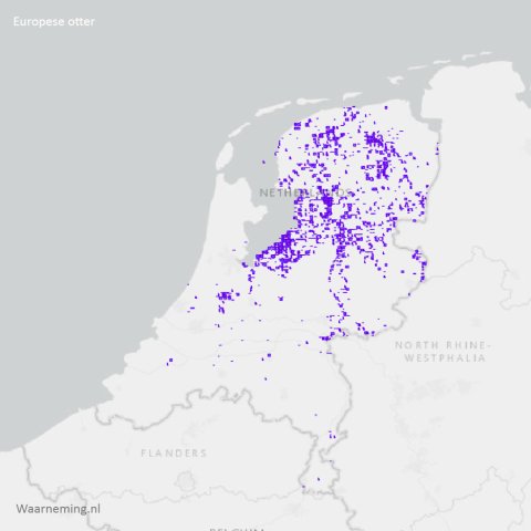 Verspreiding Europese otter 2017-2022