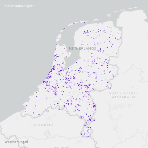 Verspreiding poelschaatsenrijder 2017-2022